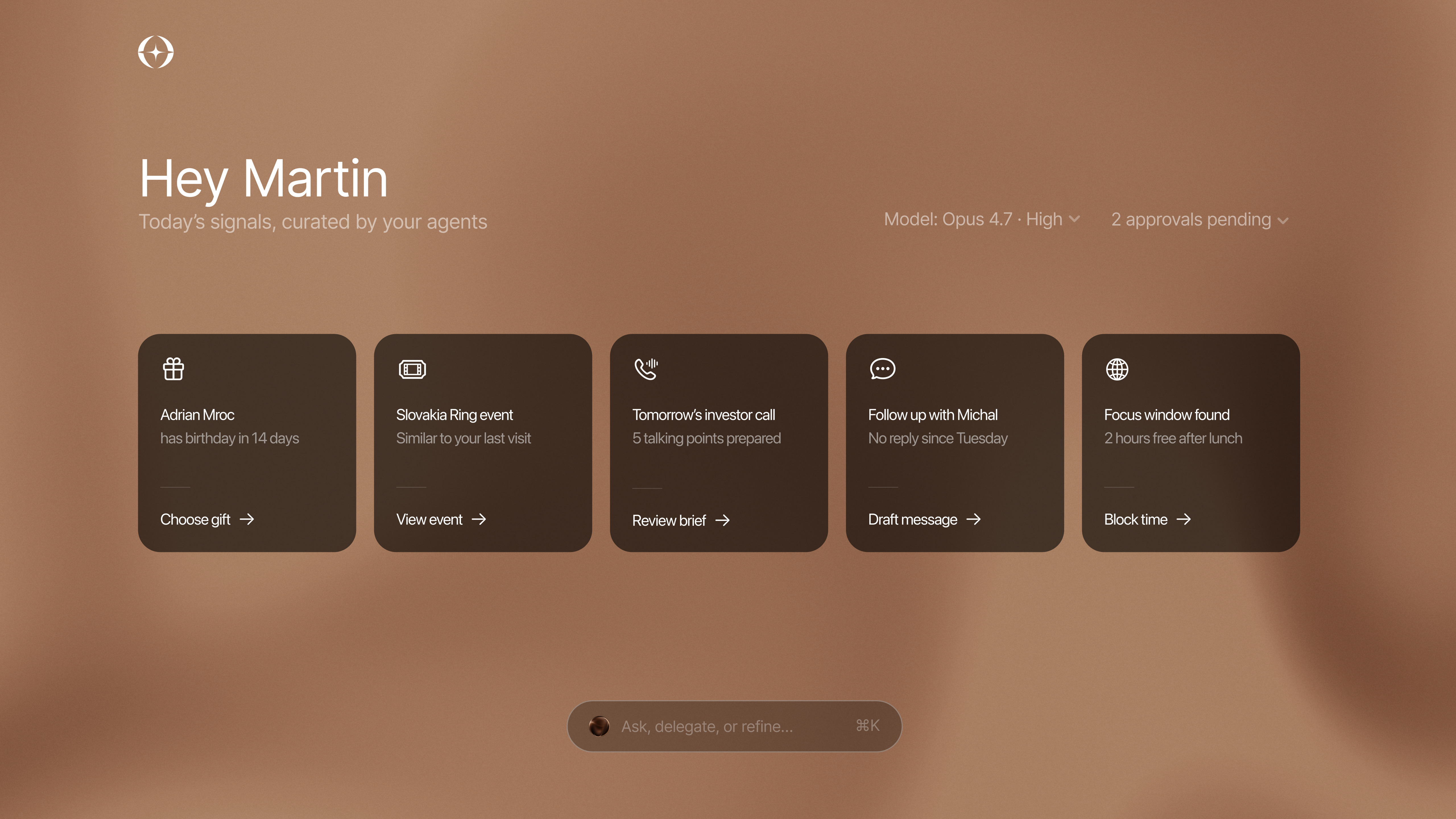 Proactive OS design mockup 1