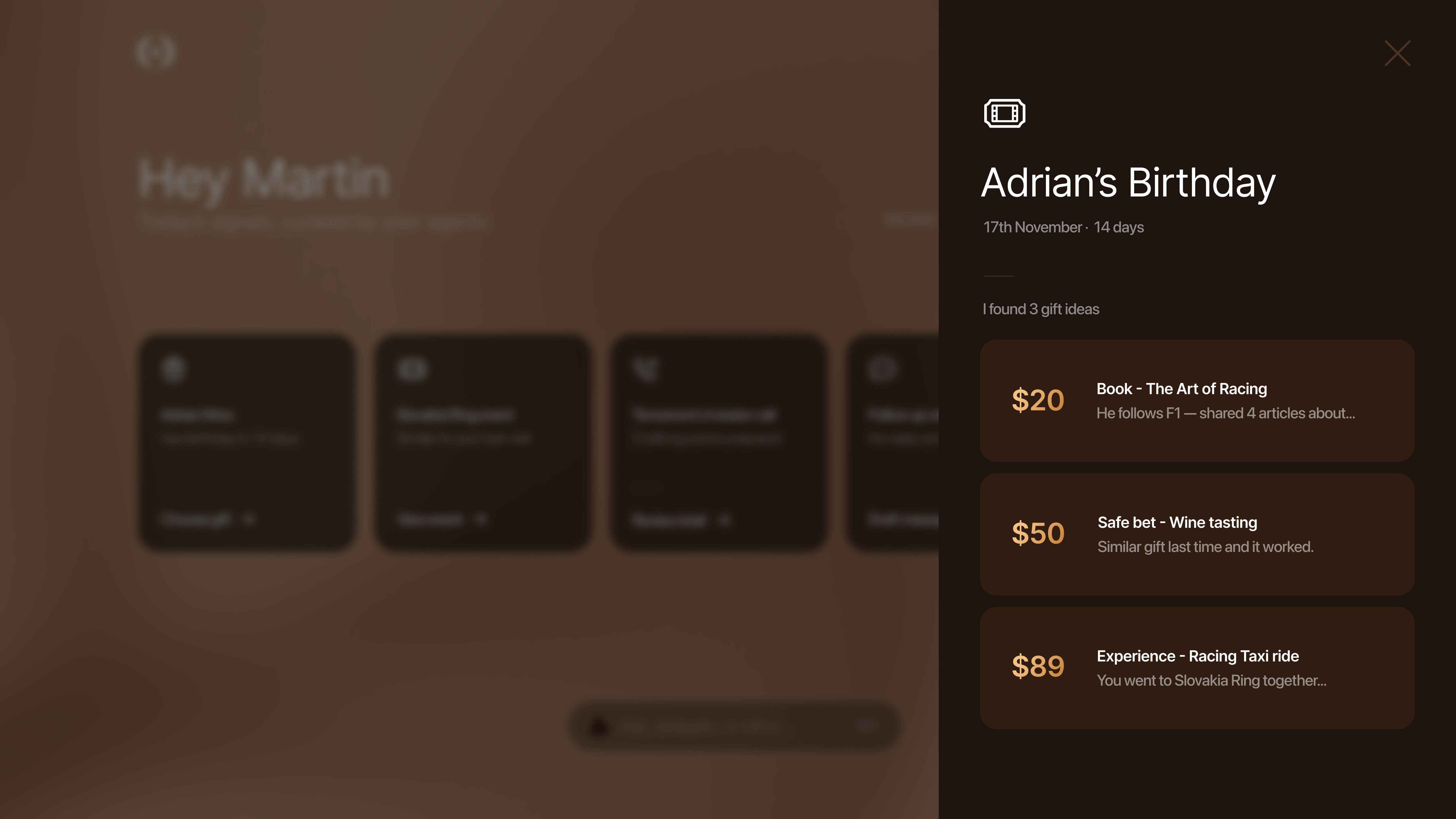 Proactive OS design mockup 2